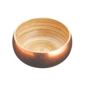 Artesà Copper Finish Bamboo Serving Bowl