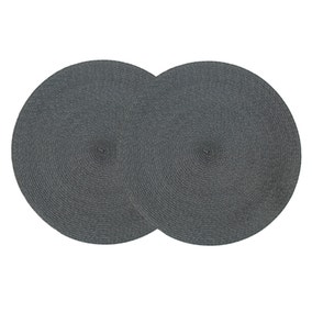 Set of 2 Woven Round Placemats